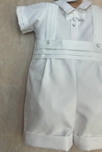 Load image into Gallery viewer, Renzo boys cotton Christening / Baptism Romper Renzo_ctn__ss_short