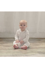 Load image into Gallery viewer, Julius Berger &amp; Carriage Boutique - Baby Boy Knit Pearl Silver Cross Outfit + Bonnet: 9M