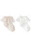 Load image into Gallery viewer, Julius Berger &amp; Carriage Boutique - Baby Socks Angle Wing Lace: WHITE / MEDIUM