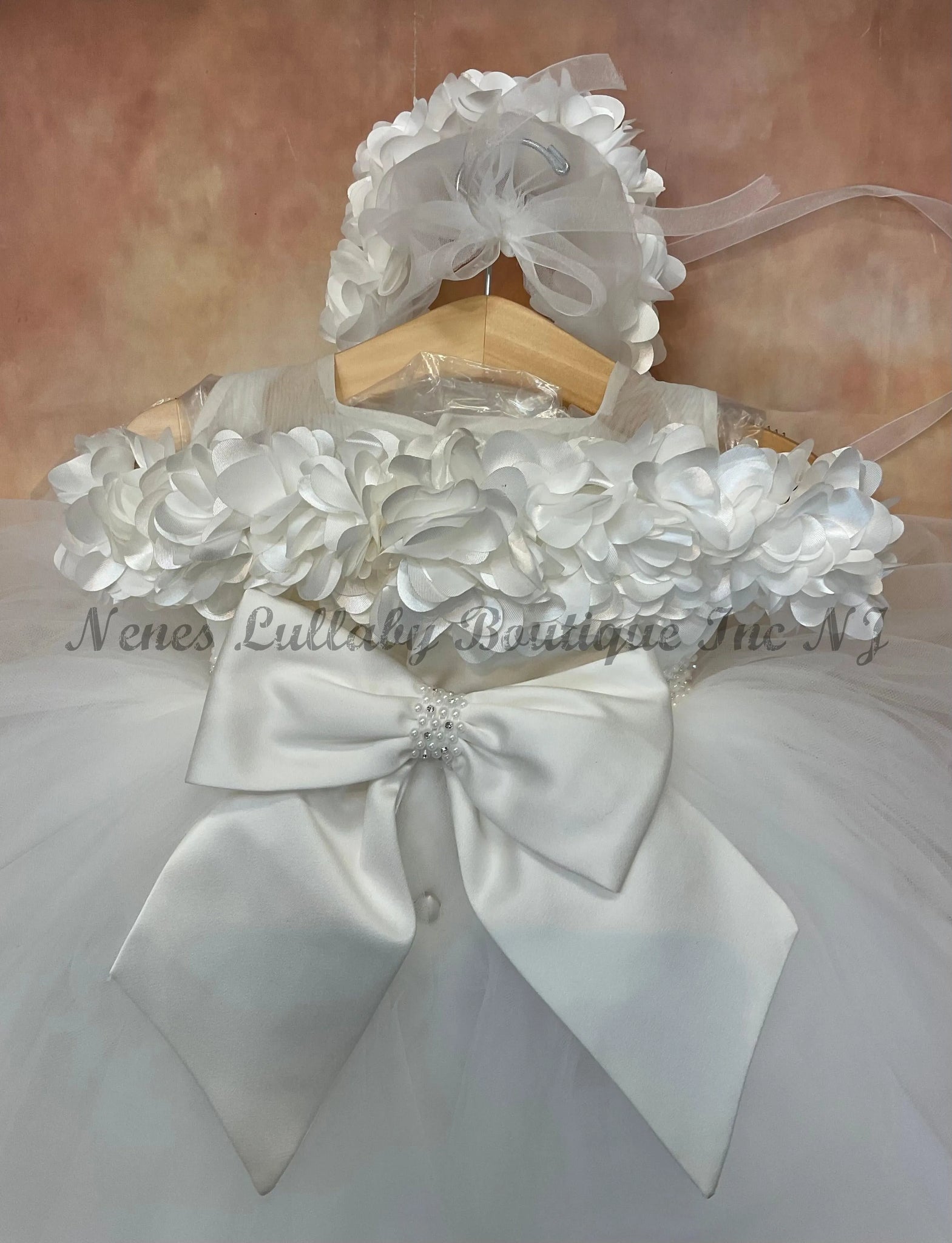 baptism dresses for newborns Bluebell Dress This stunning dress is hand White baby girl gown for