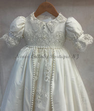 Load image into Gallery viewer, Madeline by Piccolo Bacio silk &amp; Lace Baptism Gown