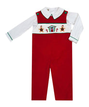 Load image into Gallery viewer, Marco and Lizzy - Gingerbread Christmas Boy Overall set: 12M