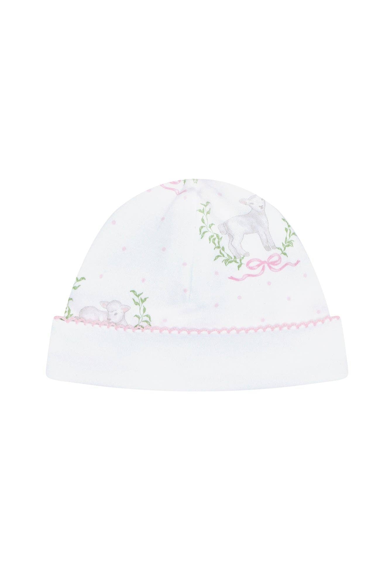 Nellapima - Pink Lamb Print Hat: Pink / One Size