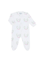 Load image into Gallery viewer, Nellapima - Pink Lamb Print Zipper Footie: Pink / 0 - 3M