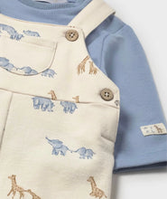 Load image into Gallery viewer, Newborn Boy Printed Dungaree &amp; T-Shirt Set 2618