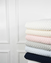 Load image into Gallery viewer, Nipperland - Nipperland timeless knit blanket 35"x35: Ivory/Cream