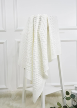Load image into Gallery viewer, Nipperland - Nipperland timeless knit blanket 35"x35: Ivory/Cream