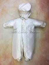 Load image into Gallery viewer, Nunziato Boys White Silk &amp; Gold Brocade Christening / Baptism Suit by Piccolo Bacio PB_Nunziato_gb_ws_lp