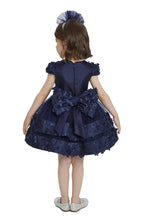 Load image into Gallery viewer, Pamina Kids - Navy Layered Skirted Girls Dress 6-24 Month 34140pr: 12 Month