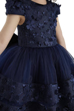 Load image into Gallery viewer, Pamina Kids - Navy Layered Skirted Girls Dress 6-24 Month 34140pr: 6 Month