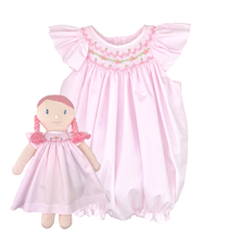 Load image into Gallery viewer, Petit Ami &amp; Zubels - Angel Wing Bubble with Bishop Smocking: 9 Month