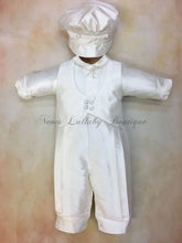 Load image into Gallery viewer, Sal Boy Silk Christening / Baptism outfit by Piccolo Bacio PB_Sal_SK_lS_LP