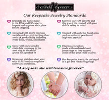 Load image into Gallery viewer, Silver Pearl Cross Baby Bracelet Baptism &amp; Communion Gift: Small 0-12m