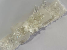 Load image into Gallery viewer, Simply Charming - Antique White Embroidered Tulle Headband