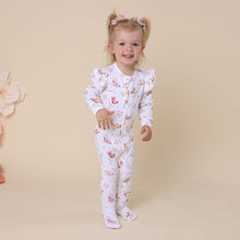 Load image into Gallery viewer, Snuggle Hunny - Butterfly Organic Snuggle Sleepsuit Zip Footie with Frill: 0-3 Months (000)