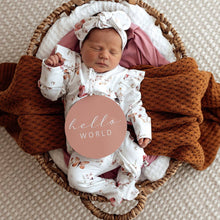 Load image into Gallery viewer, Snuggle Hunny - Butterfly Organic Snuggle Sleepsuit Zip Footie with Frill: 0-3 Months (000)