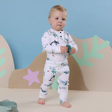 Load image into Gallery viewer, Snuggle Hunny - Ocean Organic Growsuit: 0-3 Months (000)