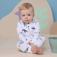 Load image into Gallery viewer, Snuggle Hunny - Ocean Organic Growsuit: 3-6 Months (00)
