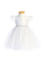 Load image into Gallery viewer, Sweet Kids, Inc. - SKB910 - satin with flutter sleeve baby girl dress: Red / S (6mths)