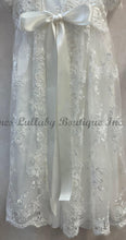 Load image into Gallery viewer, Veronique Girls Diamond White Lace Christening Gown / Baptism Gown by Piccolo Bacio