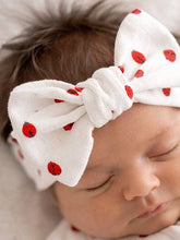 Load image into Gallery viewer, SIIX Collection - Ladybug / Organic Pointelle Bow: 0-6M