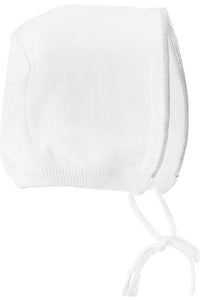 Julius Berger & Carriage Boutique - Baby Boy Knit Pearl Silver Cross Outfit + Bonnet: 3M