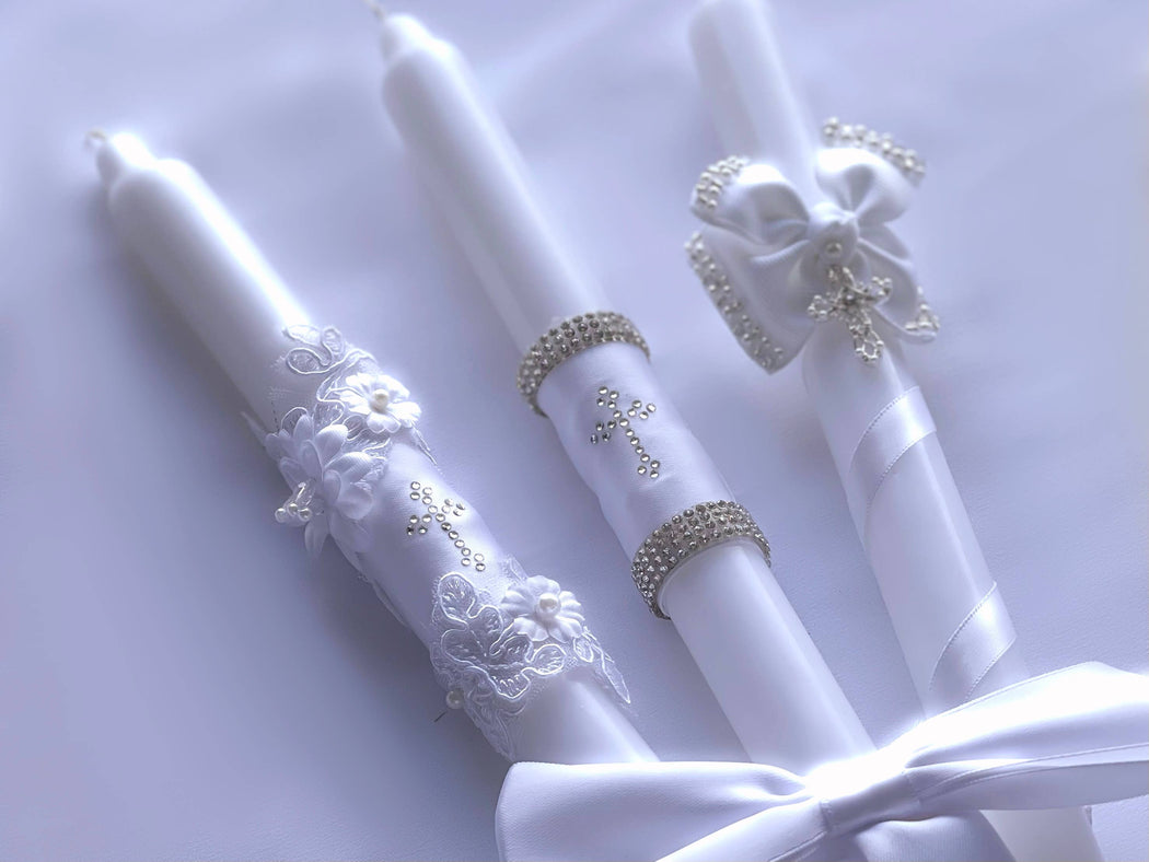 White Christening /Baptimal Candles