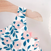 Load image into Gallery viewer, 2pcs Floral Print Bowknot Sleeveless Baby Dress: 12-18 Months / Pink