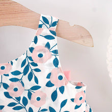 Load image into Gallery viewer, 2pcs Floral Print Bowknot Sleeveless Baby Dress: 6-9 Months / Pink