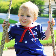 Load image into Gallery viewer, Petit Ami &amp; Zubels - Nautical Sailor Bobby Suit: Navy / 24 Month