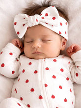 Load image into Gallery viewer, SIIX Collection - Ladybug / Organic Pointelle Bow: 0-6M
