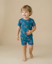 Load image into Gallery viewer, Vaenait Baby - Blue Turtle Bamboo Boys Girls Infants Short Sleeve PJs: BlueTurtle / S(2T)