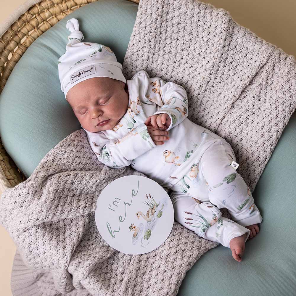 Snuggle Hunny - Duck Pond Organic Growsuit: Newborn (0000) - Nenes Lullaby Boutique Inc