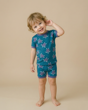 Load image into Gallery viewer, Vaenait Baby - Blue Turtle Bamboo Boys Girls Infants Short Sleeve PJs: BlueTurtle / S(2T)