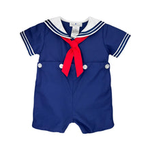 Load image into Gallery viewer, Petit Ami &amp; Zubels - Nautical Sailor Bobby Suit: Navy / 9 Month