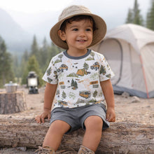 Load image into Gallery viewer, Tesa Babe - Trailblazer Bamboo T-Shirt &amp; Cotton Shorts Set for Boys: 3T