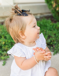 Girls Silver Pearl Baby Baptism Bracelet, 1st Communion Gift: Small 0-12m