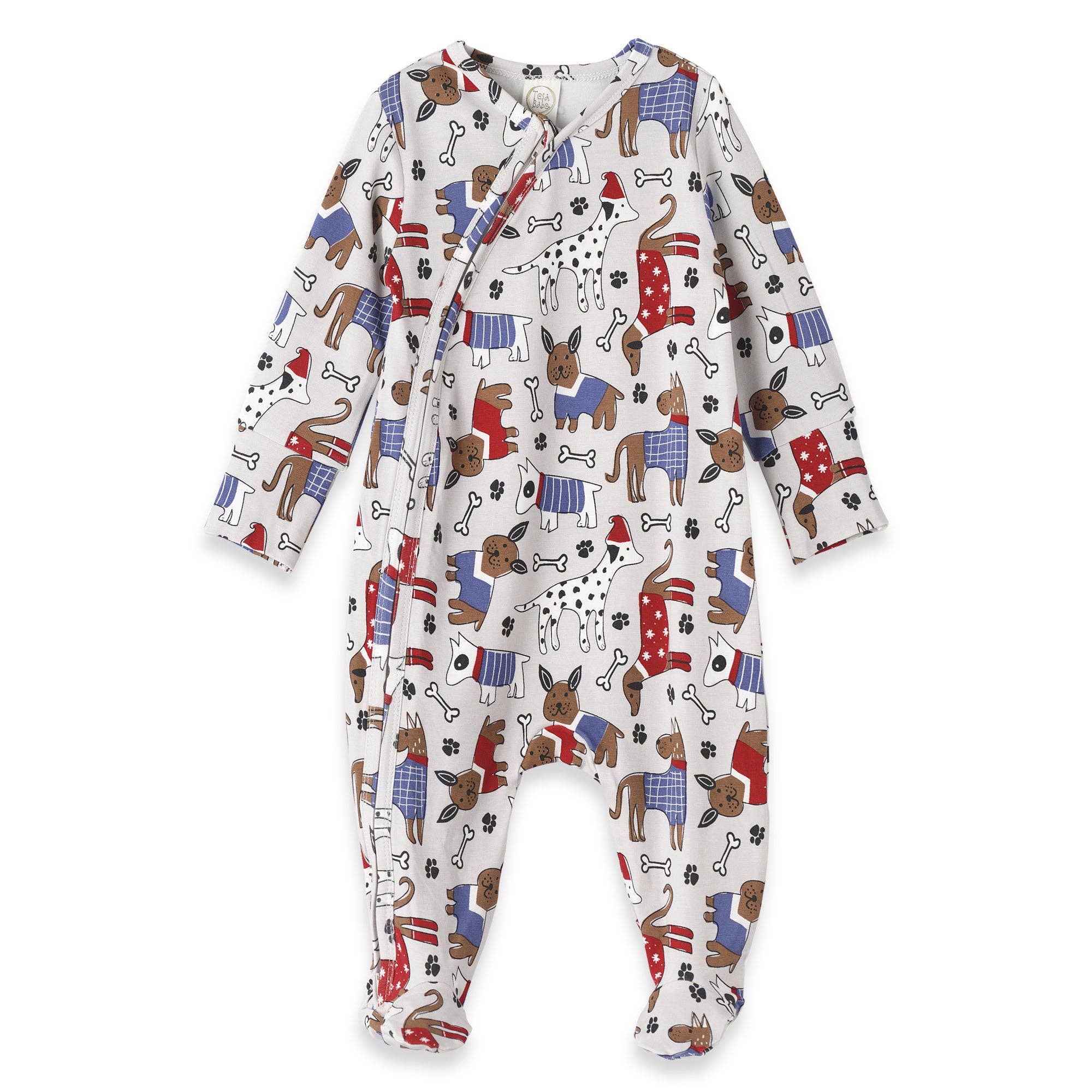 Baby Boy's Puppy Love Bamboo Zipper Romper: 12-18M