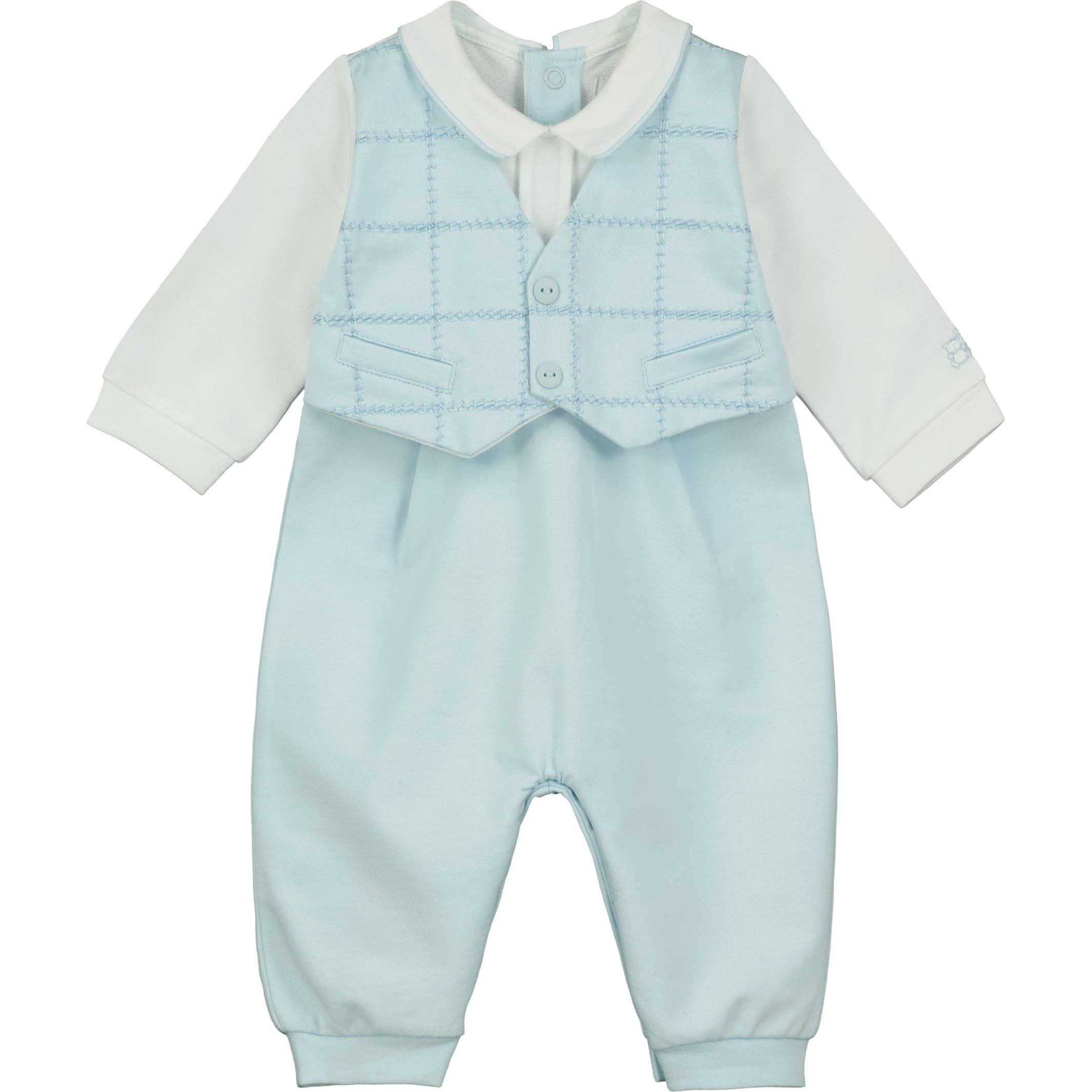 Elton Smart Blue Boys Babygrow: 3 Months 62cm