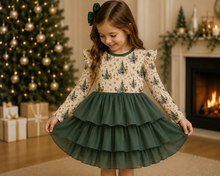 Load image into Gallery viewer, Little Bugz Boutique - Storybook Christmas Tulle Dress: 3t
