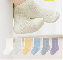 Load image into Gallery viewer, The Find Peaks - Cartoon Silicone Baby Socks Breathable Cotton Mid-Calf Socks: Blue / S / 0–1Y / Foot 10–12 cm