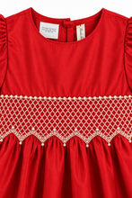 Load image into Gallery viewer, Julius Berger &amp; Carriage Boutique - Toddler Girl Elegant Taffeta Red Short Sleeve Dress: 2T
