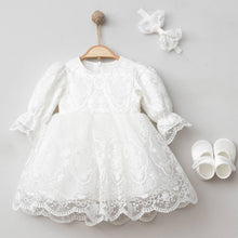 Load image into Gallery viewer, Butterfly Girl Special Day Lace Baptism Dress 4 pcs Set: Style2 / 0-3M