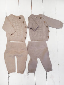 Sasha Cotton Knit 2pc Shirt and pants Baby Outfit Set: Juniper Berry / 2T