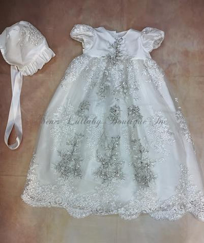 Gentil CH270DWMD Girls Christening gown-Macis Christening Designs-Nenes Lullaby Boutique Inc