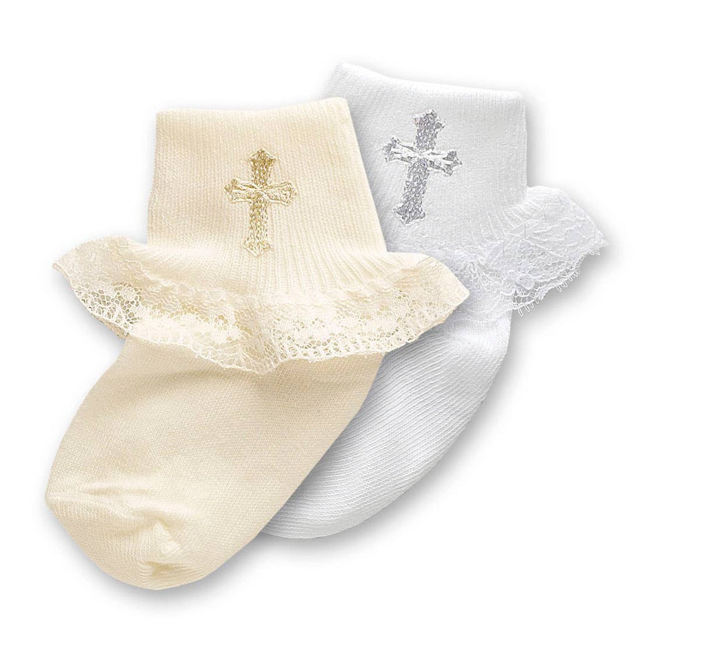 Christening Socks with Frill