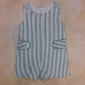 Fashion Sage Stripe Boys John John Romper 120-551-007-Magnolia Baby-Nenes Lullaby Boutique Inc