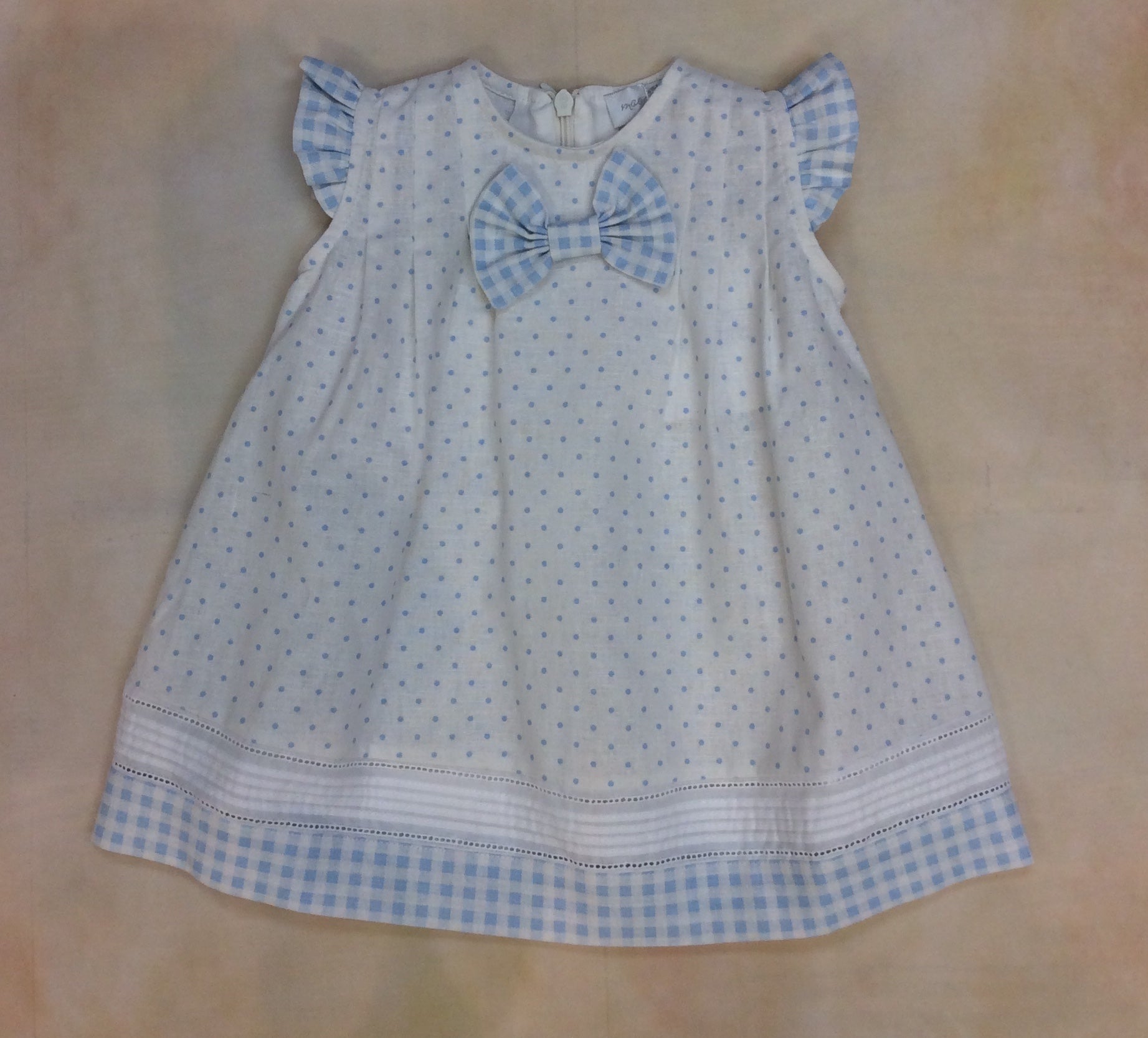 Fashion Polka Dot Pastel Blue Dress 1205-009-012-Magnolia Baby-Nenes Lullaby Boutique Inc