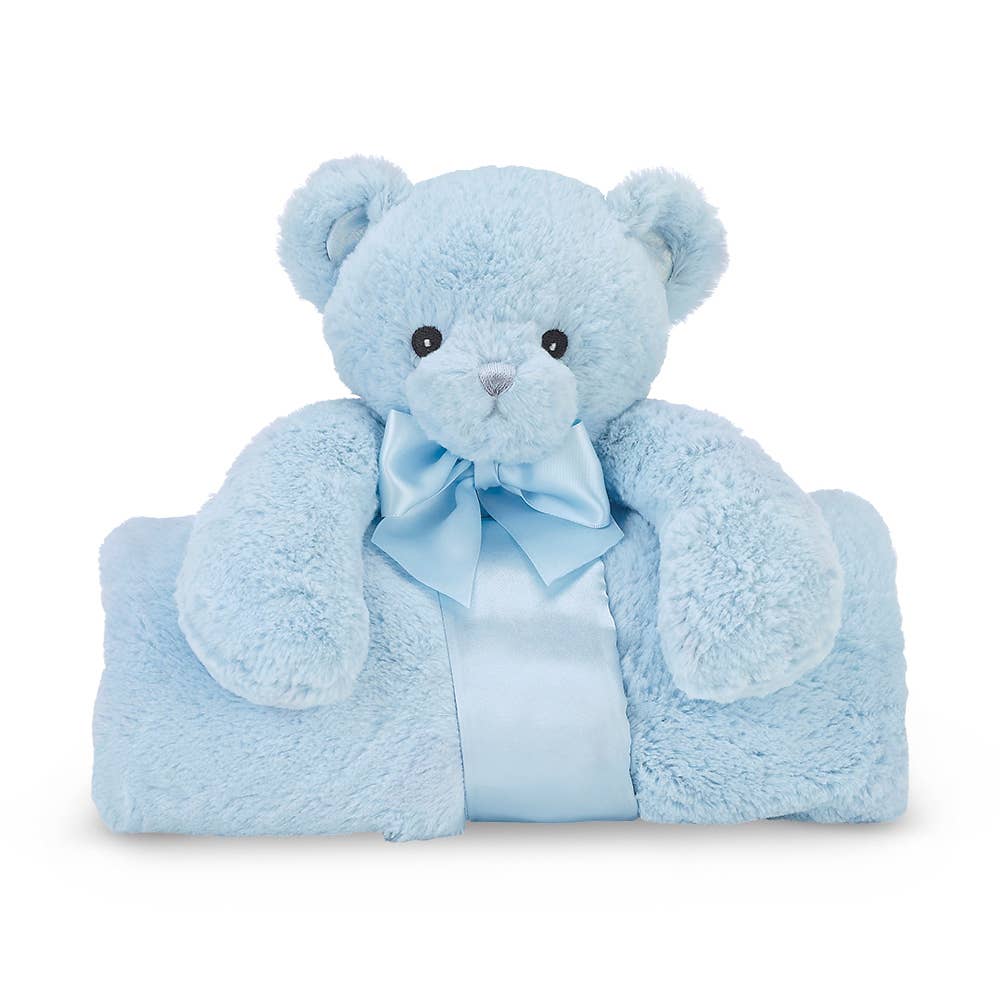 Cuddle Me Huggie Teddy Bear Blanket - Blue