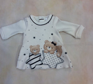 Style #2808 Baby Girl Soft velvet dress with star bear motif-Mayoral-Nenes Lullaby Boutique Inc
